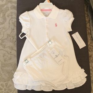 NWT Baby Ralph Lauren Dress and Bloomer set 12M